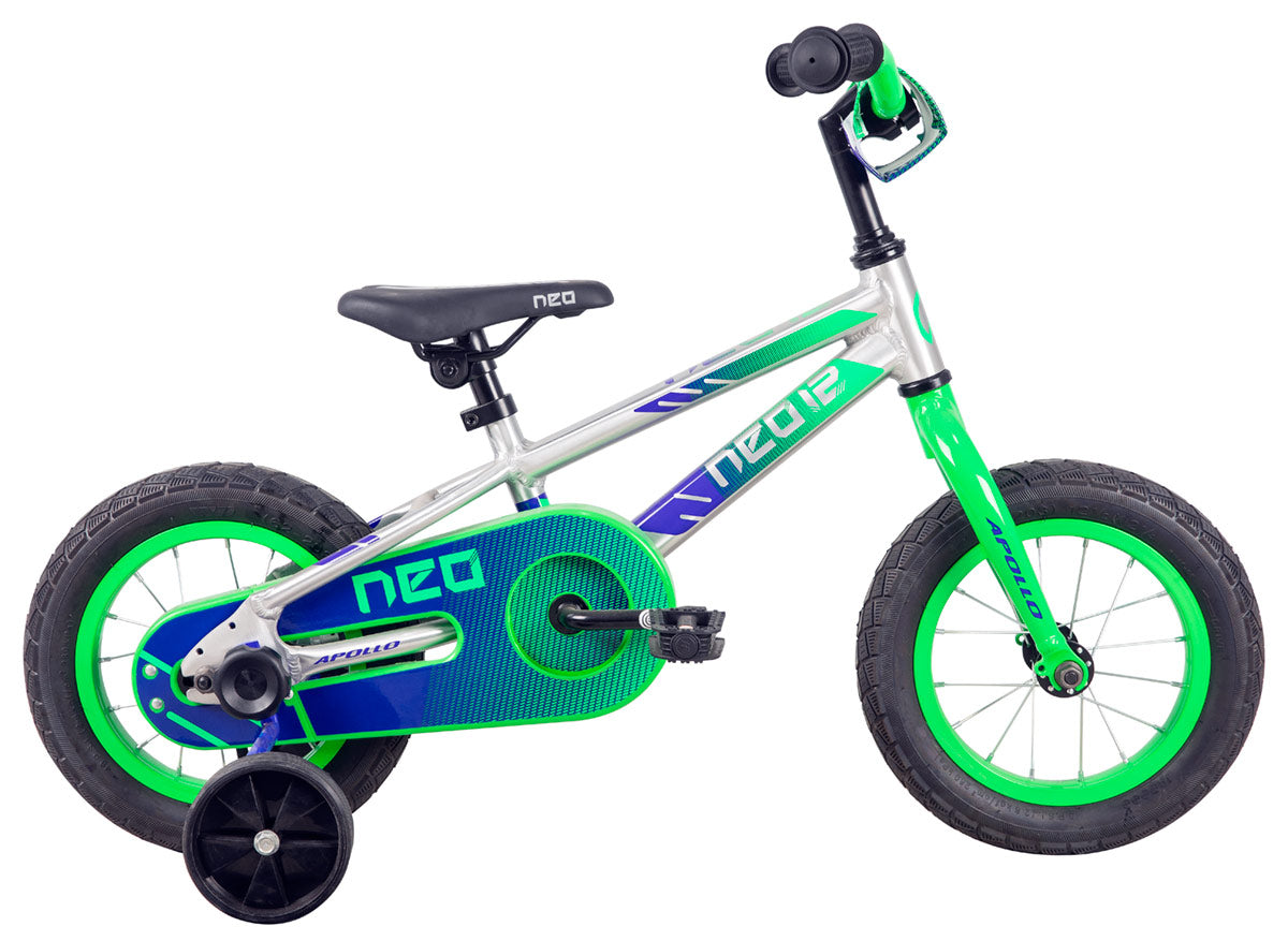 Apollo Neo+ 12 Boys Brushed Alloy/Neon Green