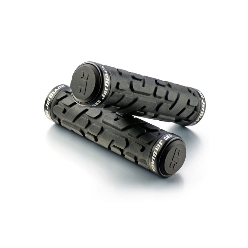 Jet Black Rivet Lock On Grips BLACK