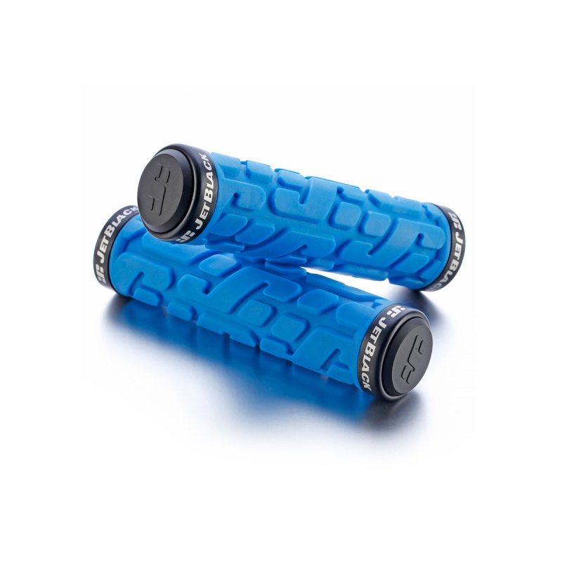 Jet Black Rivet Lock On Grips BL/BLK