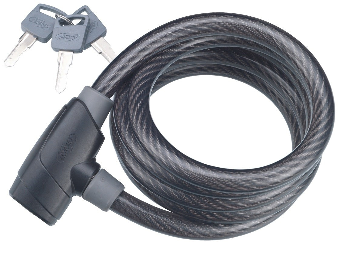 Powersafe Cable Rack BBB Powersafe 1500mm Coil Cable Lock – Moronis Bikes Bendigo