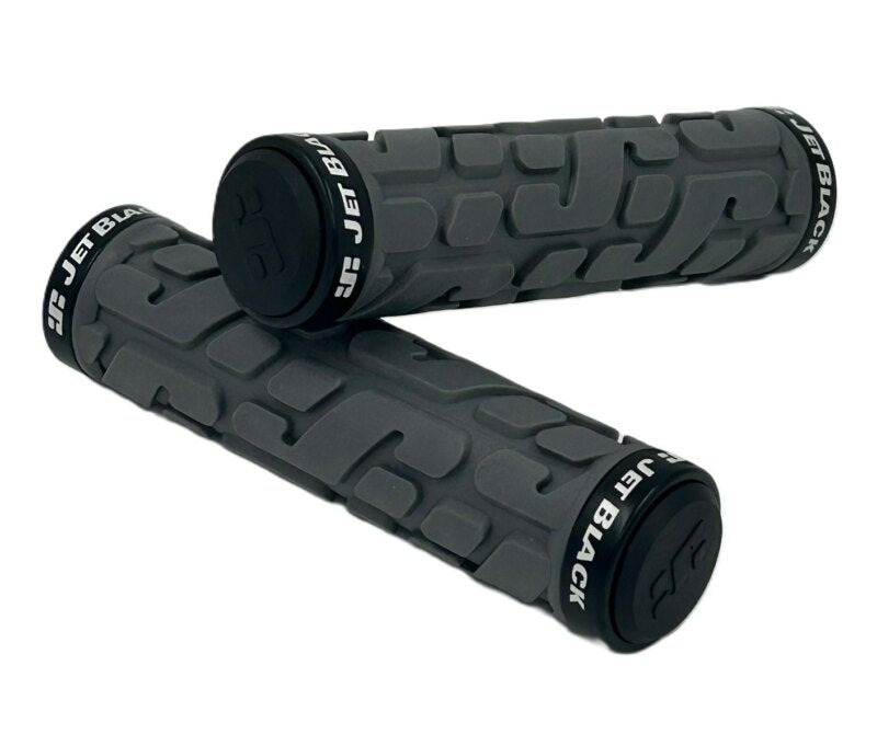 JetBlack Rivet Lock On Grips GREY/BLK