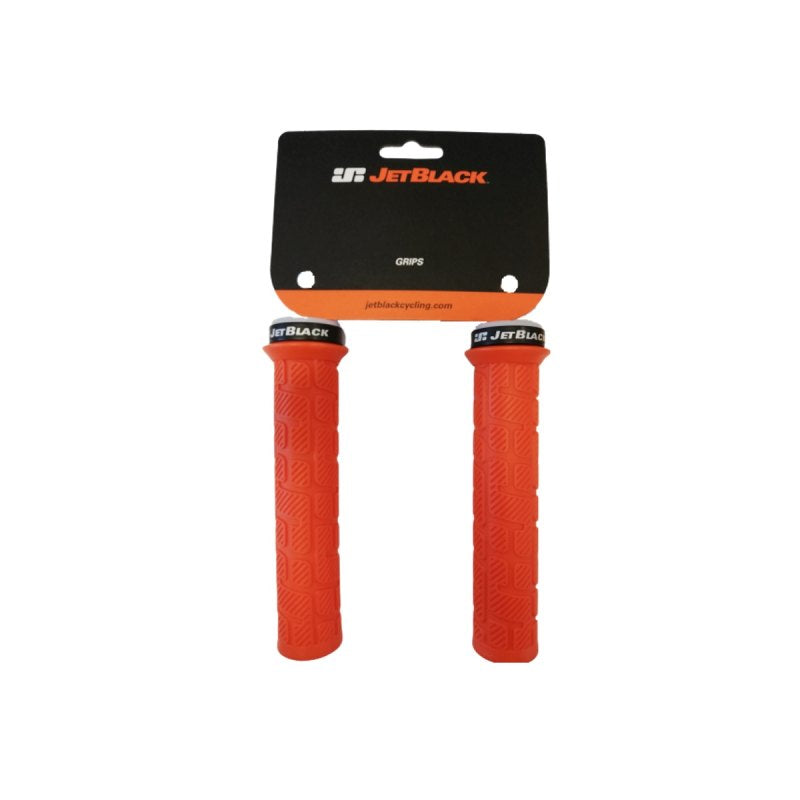 Jet Black RIP Grips ORANGE