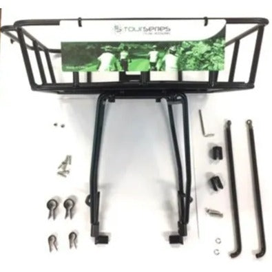 Front rack with Fixed basket, weight limit 10kg